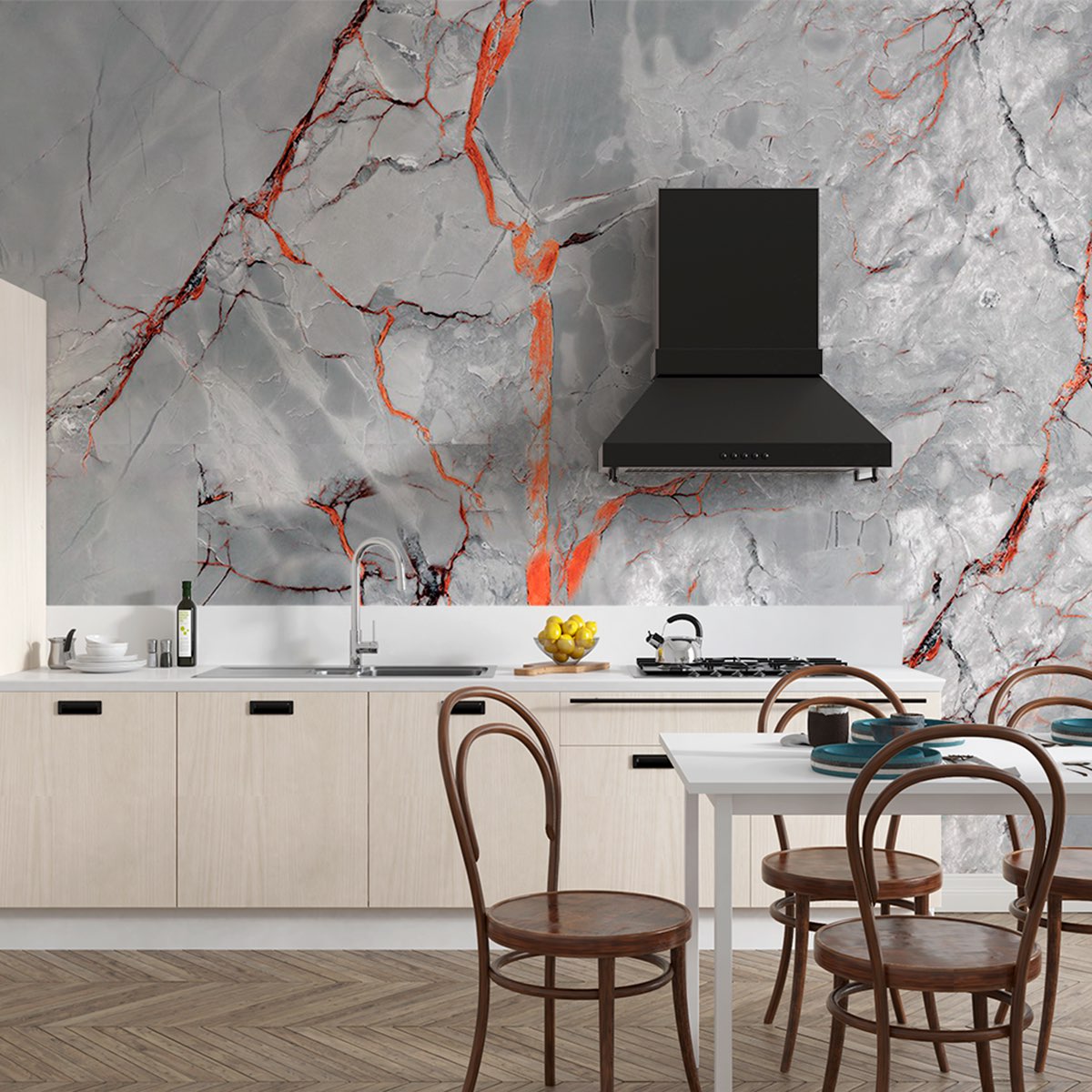 Carreaux en Vinyle Marbré (2,7 m x 1 m)